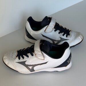 Mizuno Lightrevo White x Navy Youth Baseball Cleats Size 4
